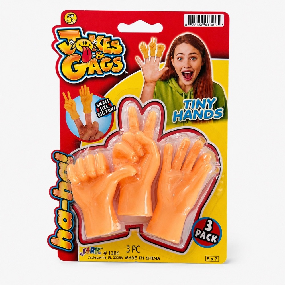 JA-RU Tiny Hands 3 Pack Finger Puppets Prank Gag Gift Funny Novelty Toy NIP